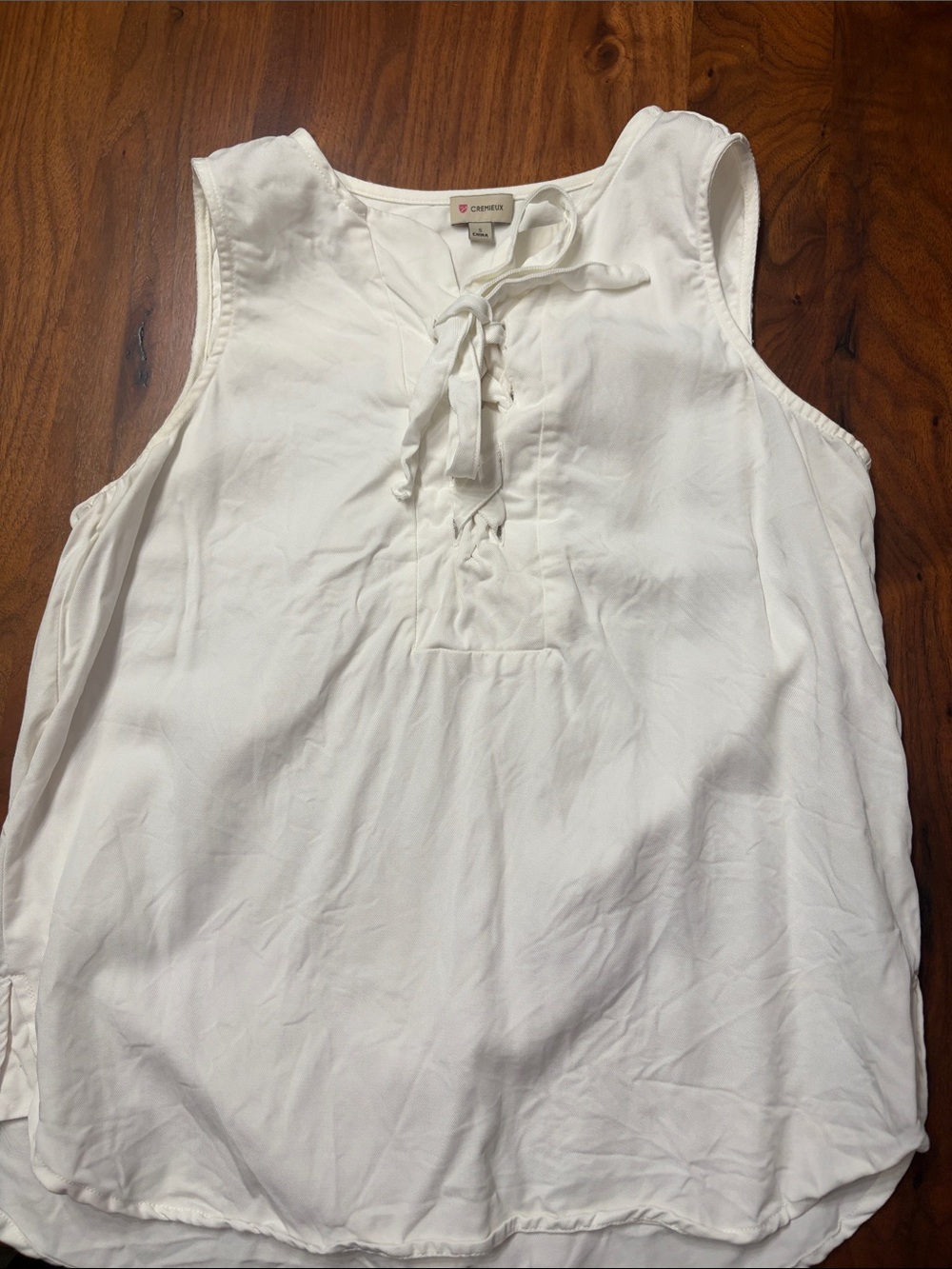 Cherokee White Sleeveless Tie-Front Women's Camisole